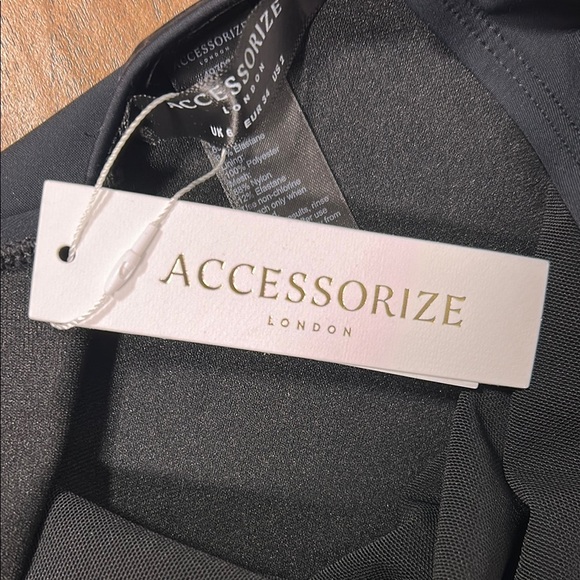 NWT Black Scalloped One-Piece Swimsuit size 2-Accessorize London - Picture 2 of 12